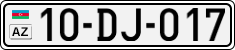 License plate of Azerbaijan, Cars