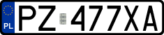 License plates of Poland, Regular car plates