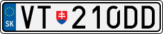 License plate of Slovakia, Cars