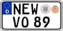 German license plate, Regular plates
