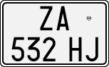 License plate of Italy, Cars (1994 year series)