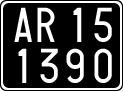 License plate of Italy, Cars (1927 year series)