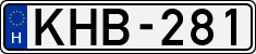 license plates of Hungary, Cars (1990)