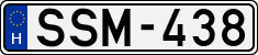license plates of Hungary, Cars (1990)