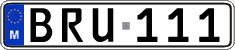 License plate of Malta, Regular plates (ABC 123)
