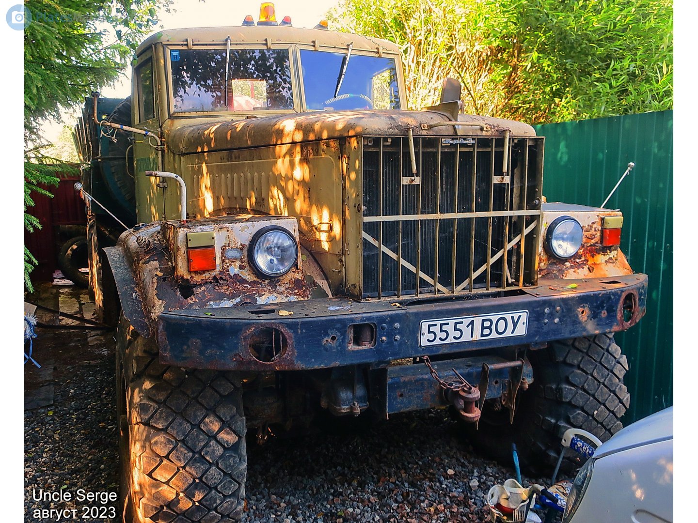 5551 ВОУ, License plate without vehicle 