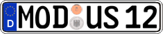 German license plate, Regular plates