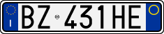 License plate of Italy, Cars (1994 year series)
