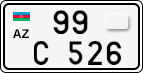 License plate of Azerbaijan, Motorcycles
