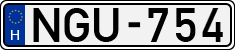 license plates of Hungary, Cars (1990)