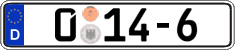 German license plate, Diplomatic