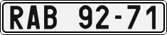 License plate of the Czech Republic, Cars (1960)
