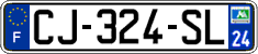 French license plate, SIV (ordinary)
