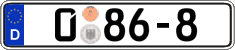 German license plate, Diplomatic