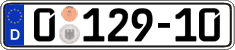 German license plate, Diplomatic