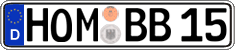 German license plate, Regular plates