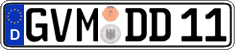 German license plate, Regular plates