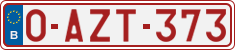 License plate of Belgium, Regular plates (2010)