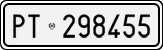 License plate of Italy, Cars (1927 year series)