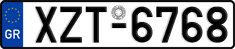 License plate of Greece, Cars