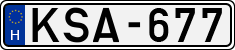 license plates of Hungary, Cars (1990)