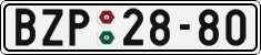 License plate of the Czech Republic, Cars (1960)