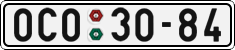 License plate of the Czech Republic, Cars (1960)