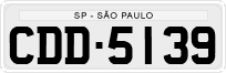 License plate of Brazil, Private owners (1990)