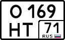 License plate Russia, Cars