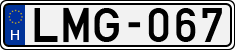 license plates of Hungary, Cars (1990)