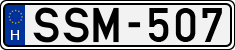 license plates of Hungary, Cars (1990)
