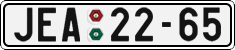 License plate of the Czech Republic, Cars (1960)