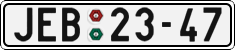 License plate of the Czech Republic, Cars (1960)