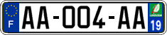 French license plate, SIV (ordinary)