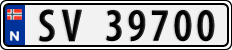 License plate of Norway, Cars