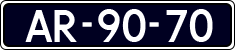 License plate of the Netherlands, Imported oldtimers (cars)