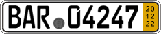 German license plate, Short-term transit plates