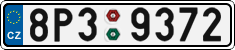License plate of the Czech Republic, Cars (2001)