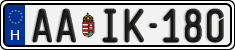 license plates of Hungary, Regular plates (2022)