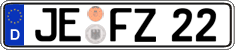 German license plate, Regular plates