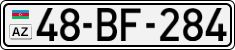License plate of Azerbaijan, Cars