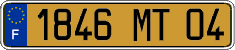 French license plate, FNI