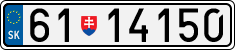 License plate of Slovakia, Military