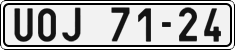 License plate of the Czech Republic, Cars (1960)