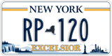 New York, County plate (AB-123)