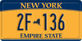 New York, County plate (AB-123)