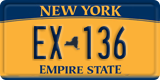 New York, County plate (AB-123)