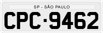 License plate of Brazil, Private owners (1990)