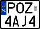 License plates of Poland, Special vehicles and motorcycles