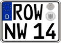 German license plate, Regular plates